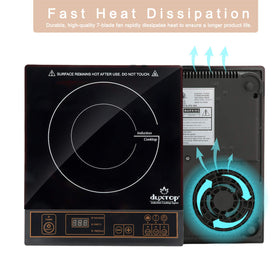 Duxtop 1800W induction cooktop temperature range supports versatile recipes