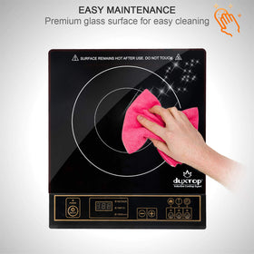 Duxtop 1800W induction cooktop timer display supports multi-minute cooking