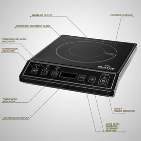 Duxtop 9100MC control panel with clear display for easy use