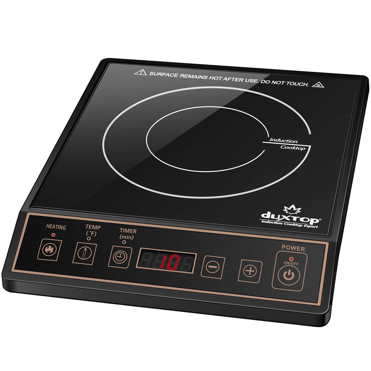 Duxtop 9120MC portable induction burner on countertop enables quick meals with compact design.
