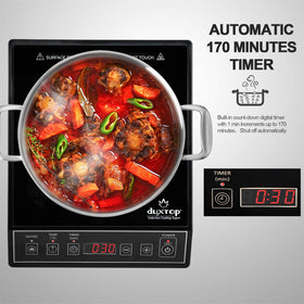 Glass ceramic cooktop surface of Duxtop is easy to wipe clean