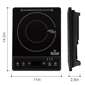 Duxtop compact storage fits into apartments, RVs, and dorm rooms.
