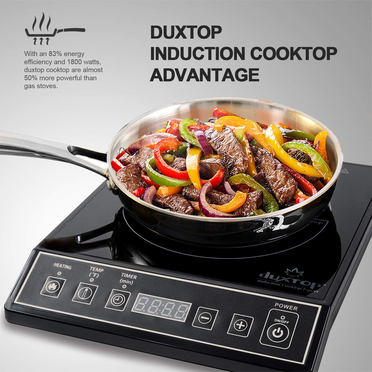 Duxtop surface remains easy to clean after cooking