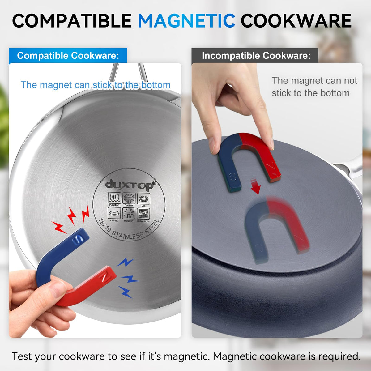 Duxtop stainless steel outer shell emphasizes durability for everyday cooking.