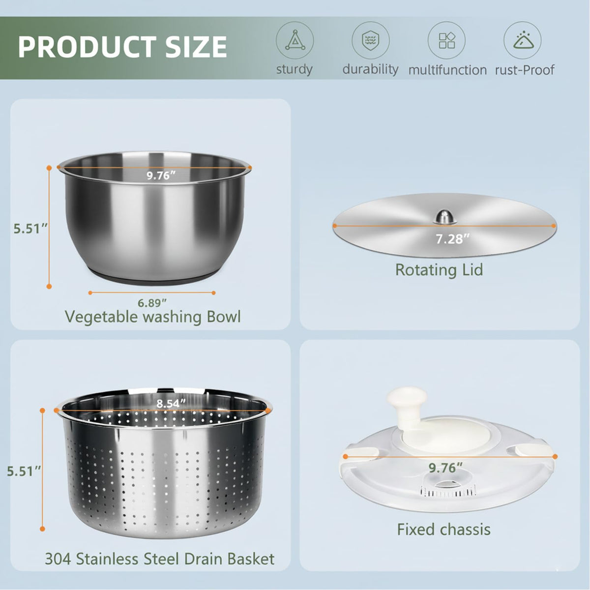 DuZhiLixon's 5-second spin dry for crisp greens and quick prep.