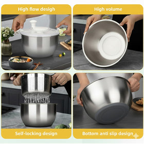 DuZhiLixon’s durable, food-safe build combines plastic and stainless steel in one unit.