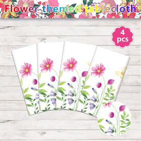 Dvaorc disposable floral tablecloth makes party cleanup quick and stress-free
