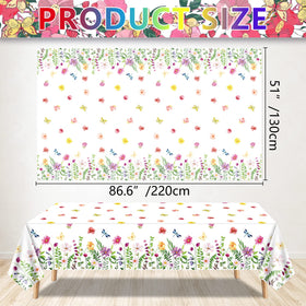 Dvaorc spring floral tablecloth with purple watercolor blooms enhances celebrations