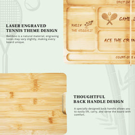 DWATAN engraved court lines keep snacks organized with playful zones.