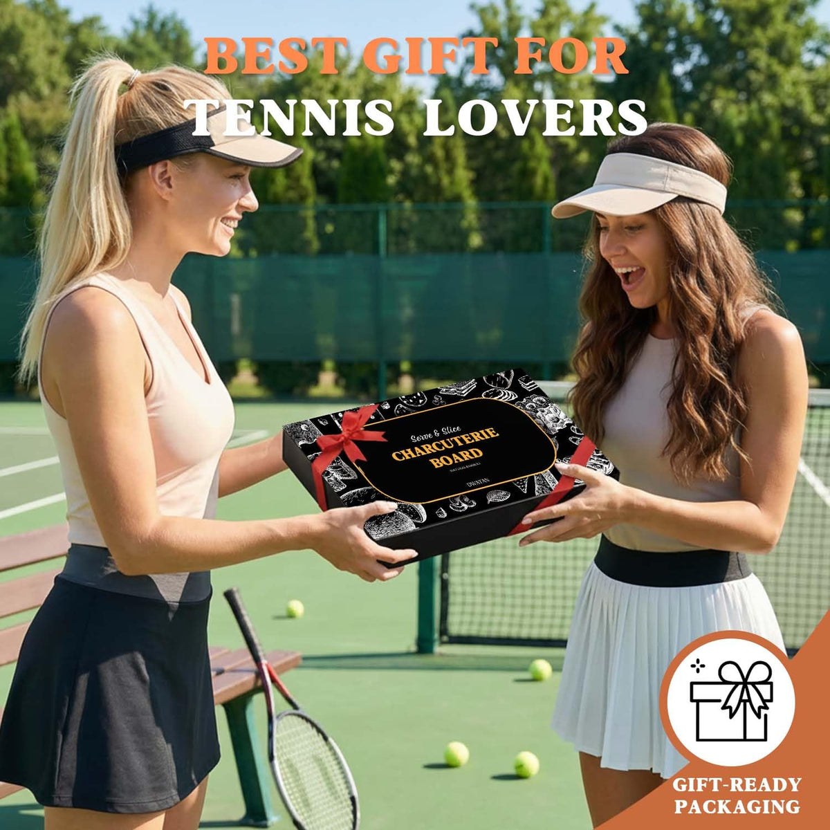 DWATAN gift-ready packaging makes a tennis-themed present.