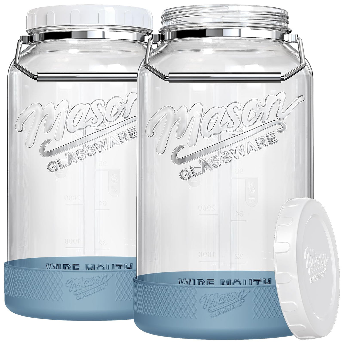 Dwbligt 1.5 gallon glass jar with lid for airtight, large-batch storage.