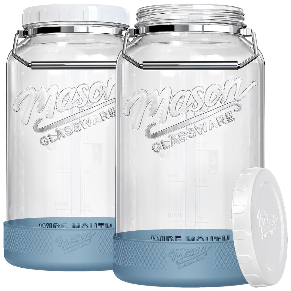 Dwbligt 1.5 gallon glass jar with lid for airtight, large-batch storage.
