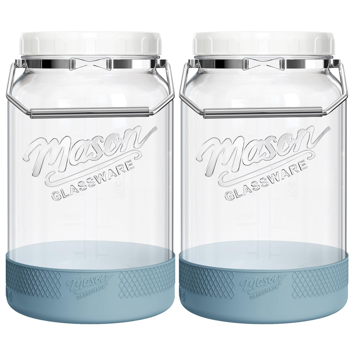 Dwbligt 1-gallon glass jar with lid showing secure airtight seal for freshness