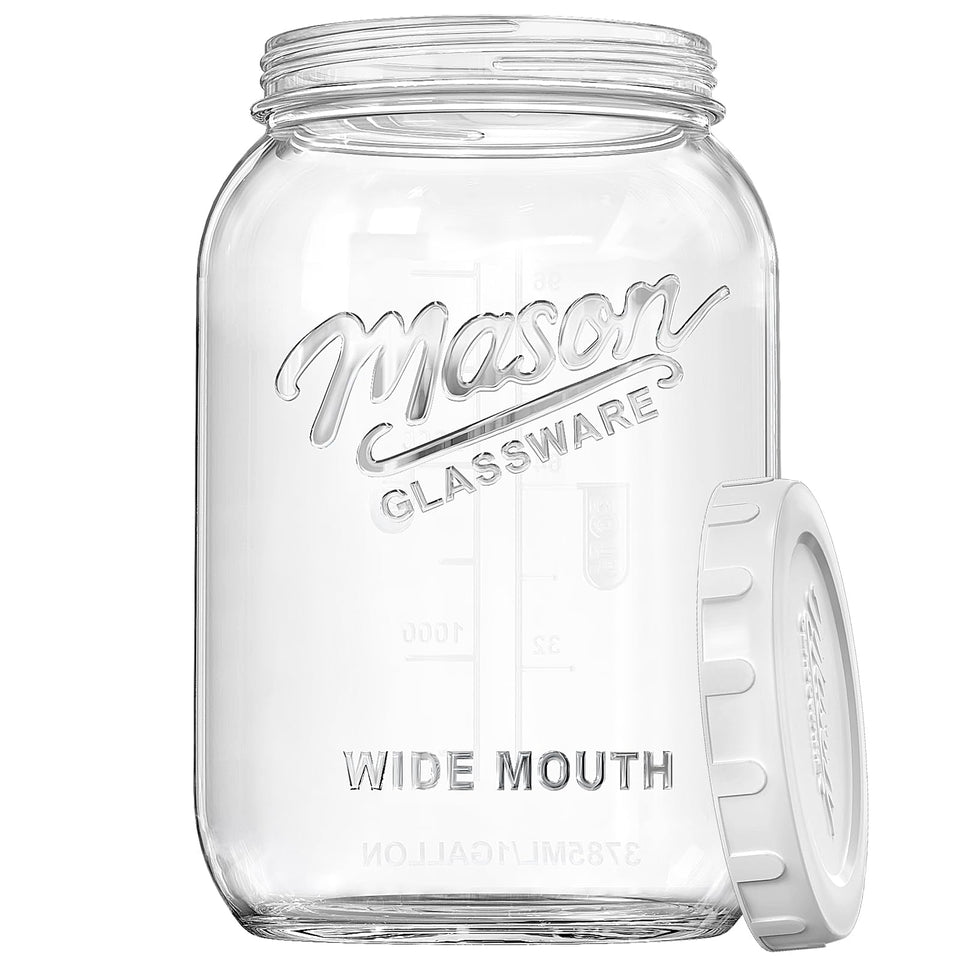 Dwbligt 1-gallon wide-mouth jar ready for bulk pantry storage.