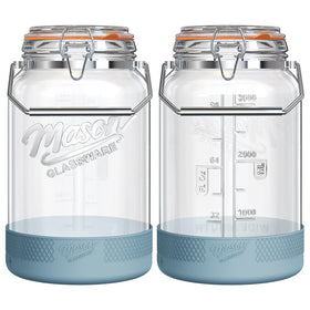 Dwbligt 2-pack 1 gallon glass jar with airtight lid for lasting freshness