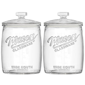 Dwbligt 2-pack 1-gallon glass jar with wide mouth for easy scooping and quick content checks.