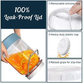 Dwbligt BPA-free airtight lid demonstrates spill-proof storage for dry goods