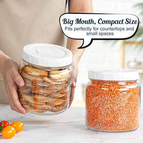 Dwbligt jars suited for pickling, mead, kombucha, and storage tasks.