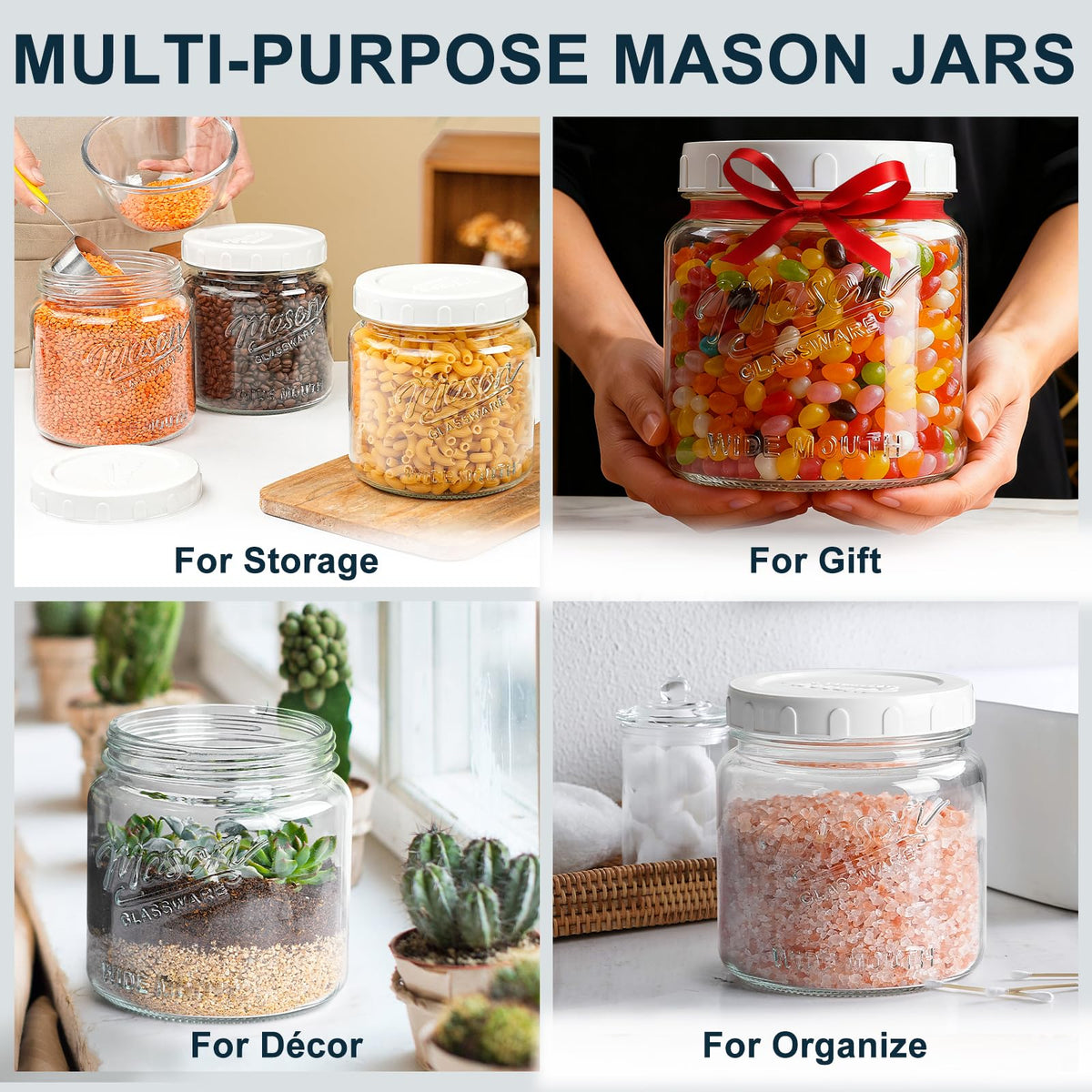 Dwbligt bulk-storage solution for flour, sugar, oats, pasta, and coffee.