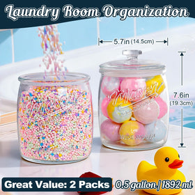 Dwbligt clear glass shows contents at a glance for organized storage.