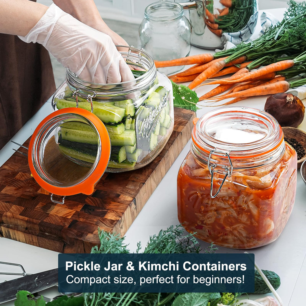 Dwbligt glass jar demonstrating dishwasher safe construction