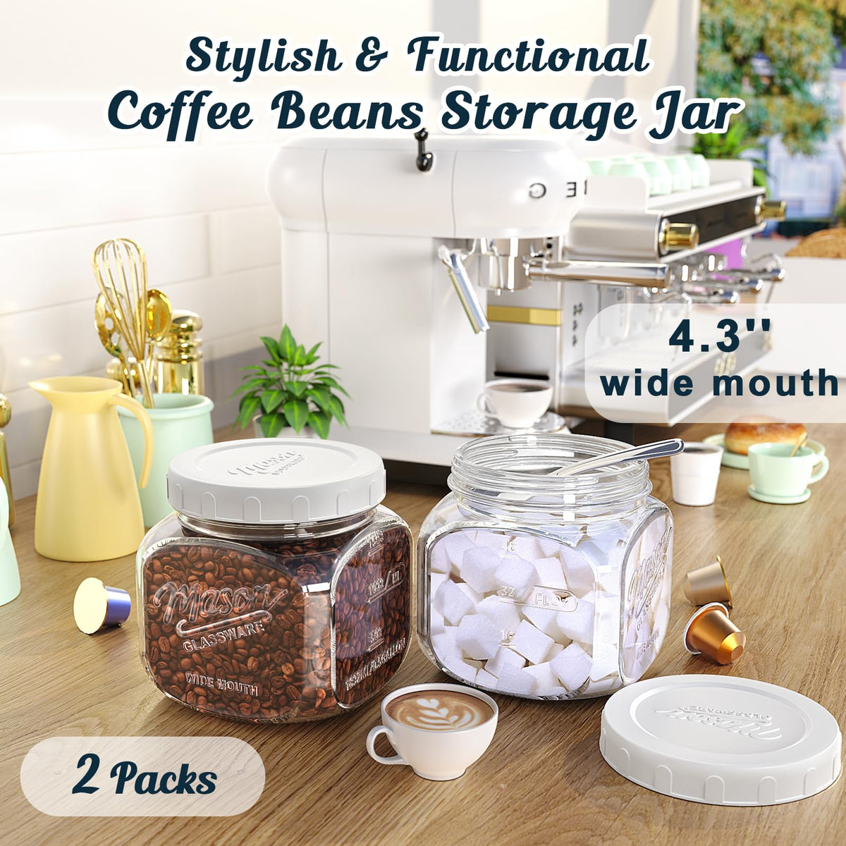 Dwbligt dishwasher-safe glass for easy cleaning after bulk storage.