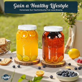Dwbligt dry food storage jar keeps rice, flour, and pasta organized.