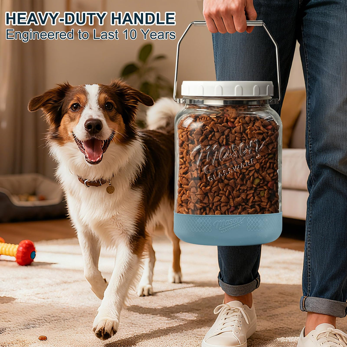 Dwbligt durable BPA-free glass for fermentation and pantry storage.
