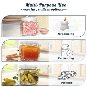 Dwbligt four-point-three-inch mouth accommodates measuring cups and hands.