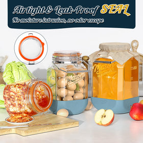 Dwbligt stackable glass storage container design saves space