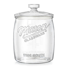 Dwbligt half-gallon cookie jar with wide mouth for easy scooping and quick access.
