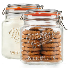 Dwbligt half gallon mason jar with hinged lid for airtight storage