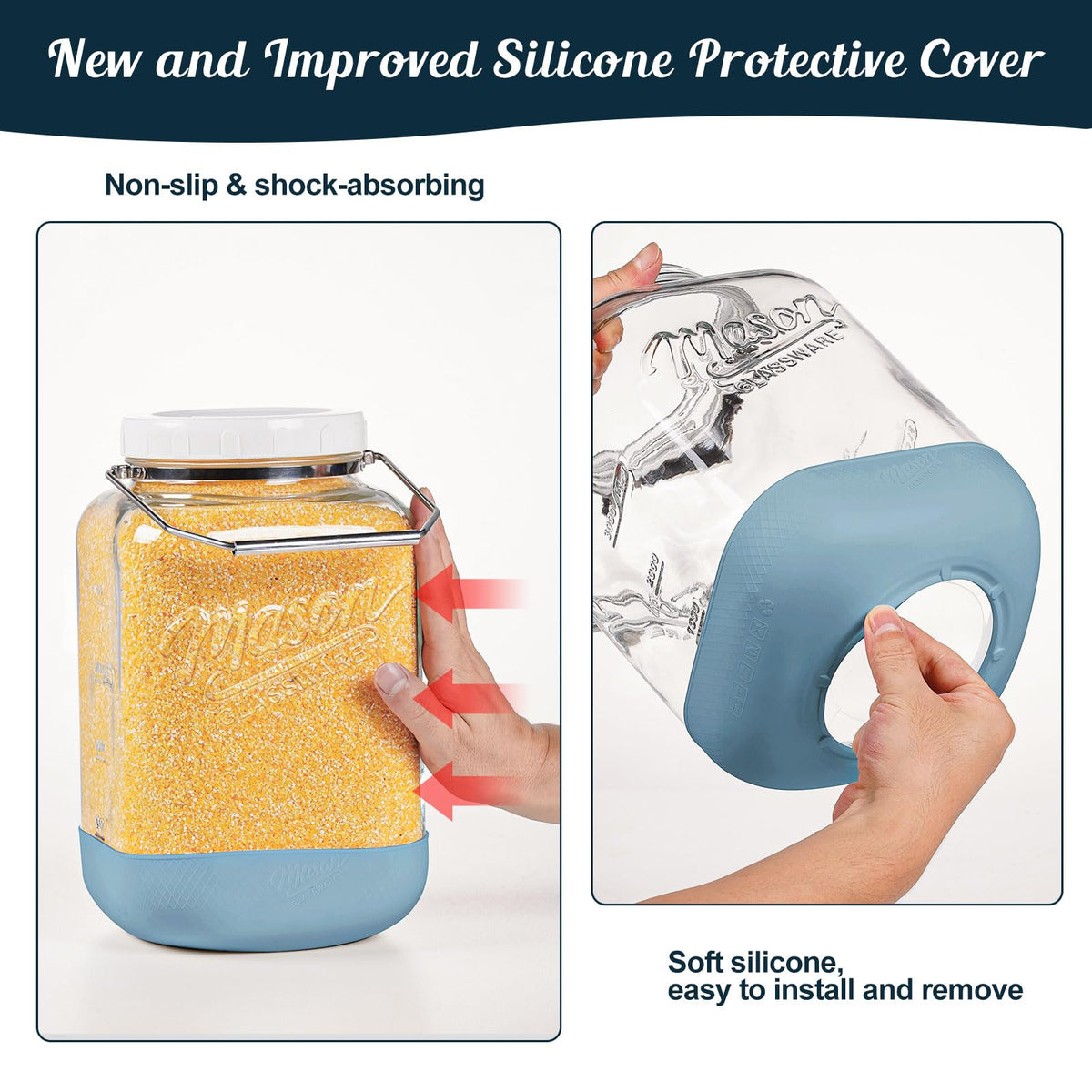Dwbligt heavy-duty handle with silicone cover prevents slips during transport.
