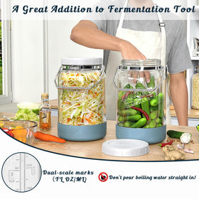 Dwbligt heavy-duty stainless steel handle enables easy transport of the jar