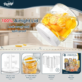 Dwbligt jar with precise measurement markings for tracking progress.