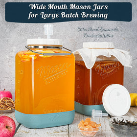 Dwbligt jar with handle and silicone cover for safe transport and countertop protection.