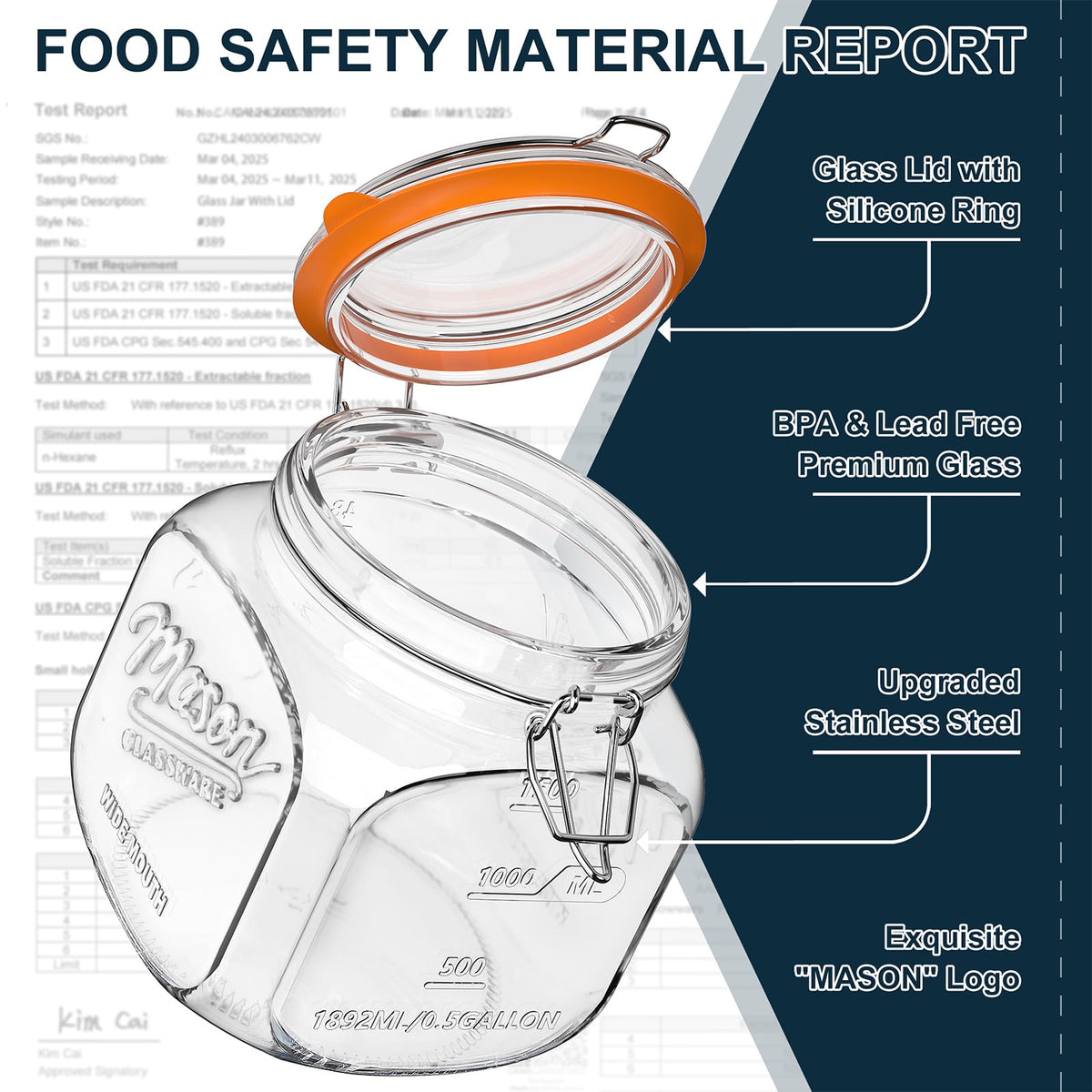 Dwbligt jar displaying clear measurement marks for precise prep
