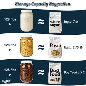 Dwbligt refrigerator-safe storage jar keeps leftovers organized.