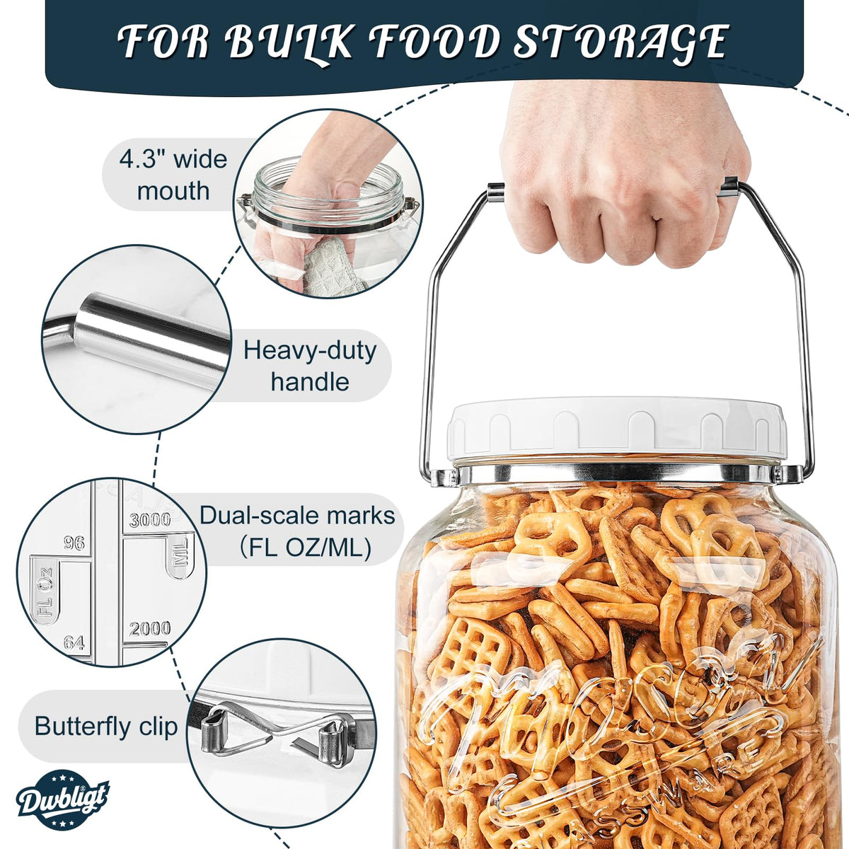 Dwbligt three reusable airlocks included to support controlled fermentation.