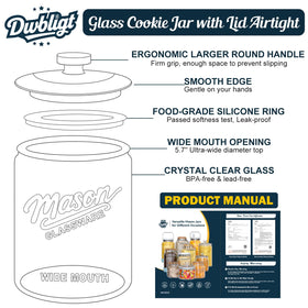 Dwbligt upgraded silicone gasket providing a tight seal and freshness