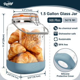 Dwbligt square large mason jar wide mouth ideal for easy filling