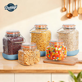 Dwbligt stackable jars maximizing pantry organization