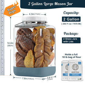 Dwbligt jar featuring stainless steel handle for secure transport.