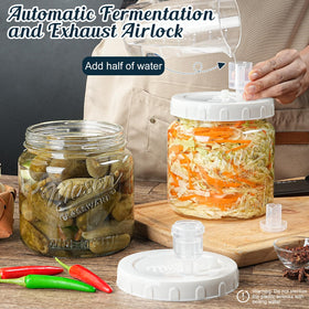 Dwbligt two-pack half-gallon jars ideal for large-batch fermentations.