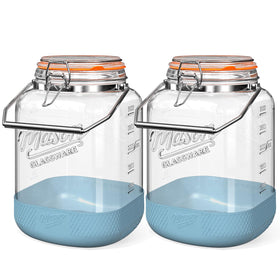 Dwbligt two-pack square 1-gallon jars displayed for organized storage and easy access