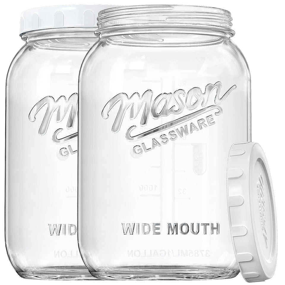 Dwbligt two-pack wide-mouth jars for bulk pantry storage with clear visibility.