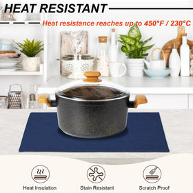 DWCCRURD heat-resistant placemat keeps tabletops safe during meals