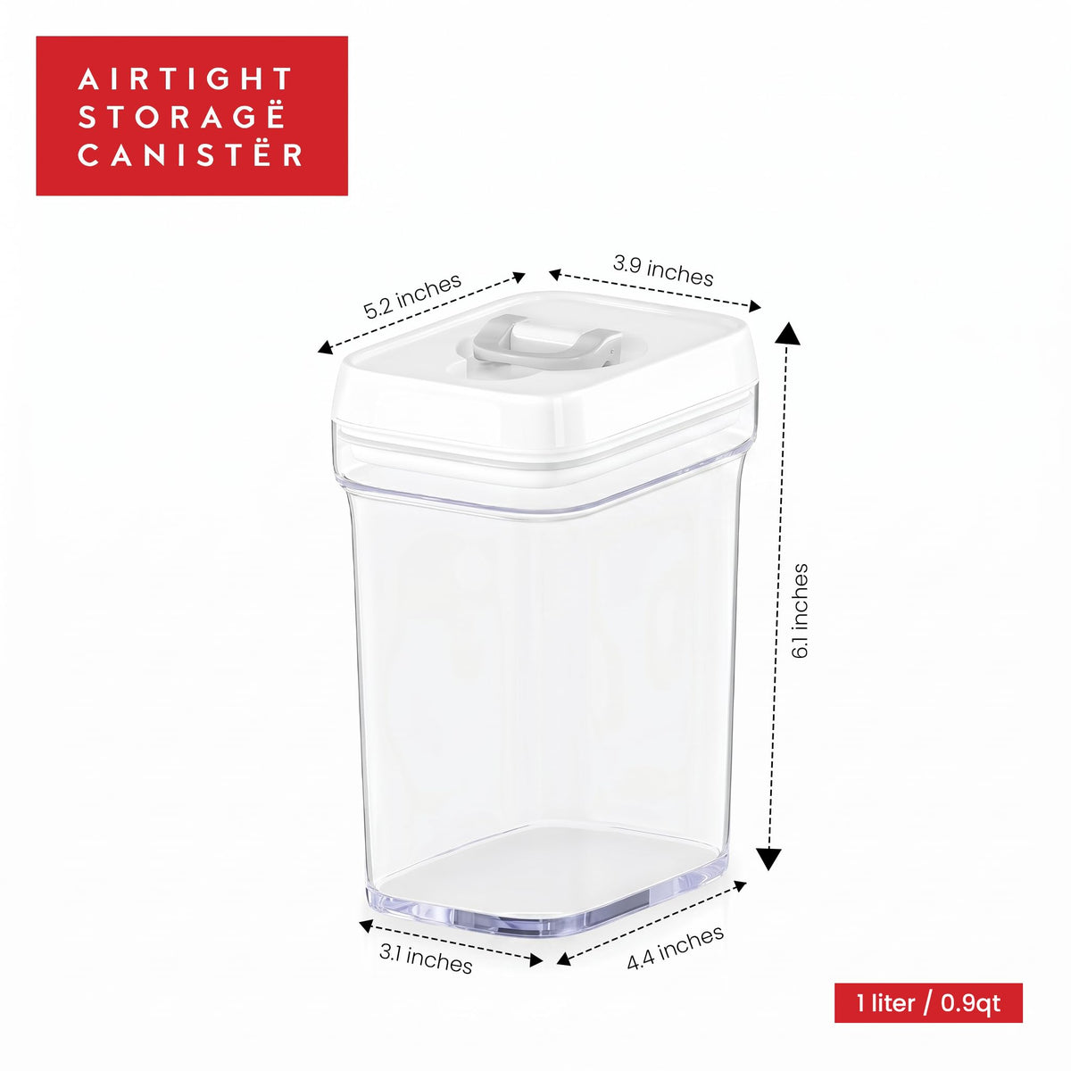 DWËLLZA KITCHEN 1L capacity container ideal for precise portioning