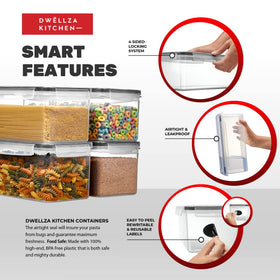 Dwellza Kitchen airtight seal closeup preserves freshness.
