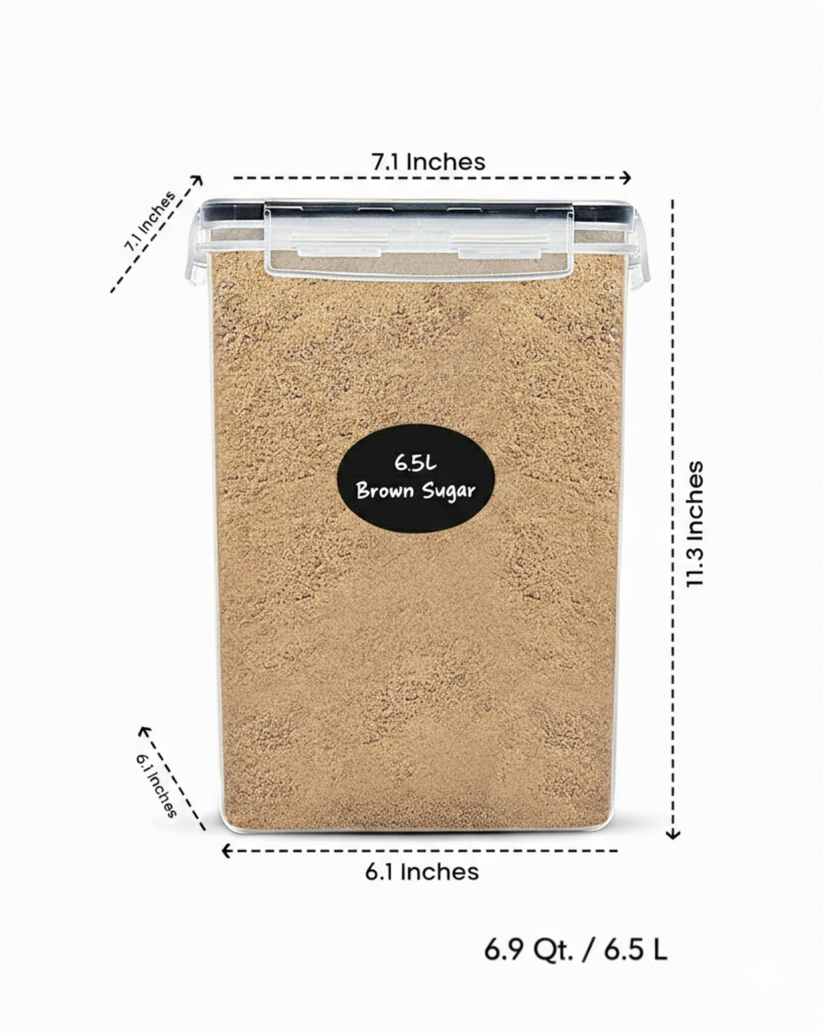 DWËLLZA KITCHEN BPA-free plastic canister safe for pantry storage and easy cleaning.